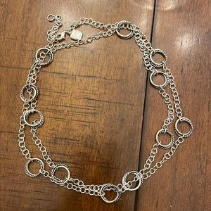 Ralph Lauren Silver Circle Chain Necklace